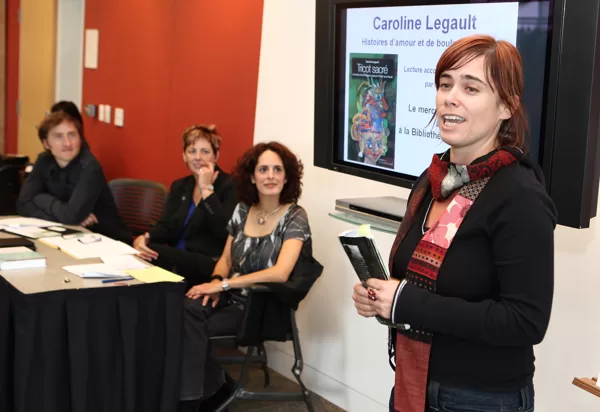 Semaine des bibliothèques publiques, Lancement, auteure invitée, Mtl. Qc. 2009